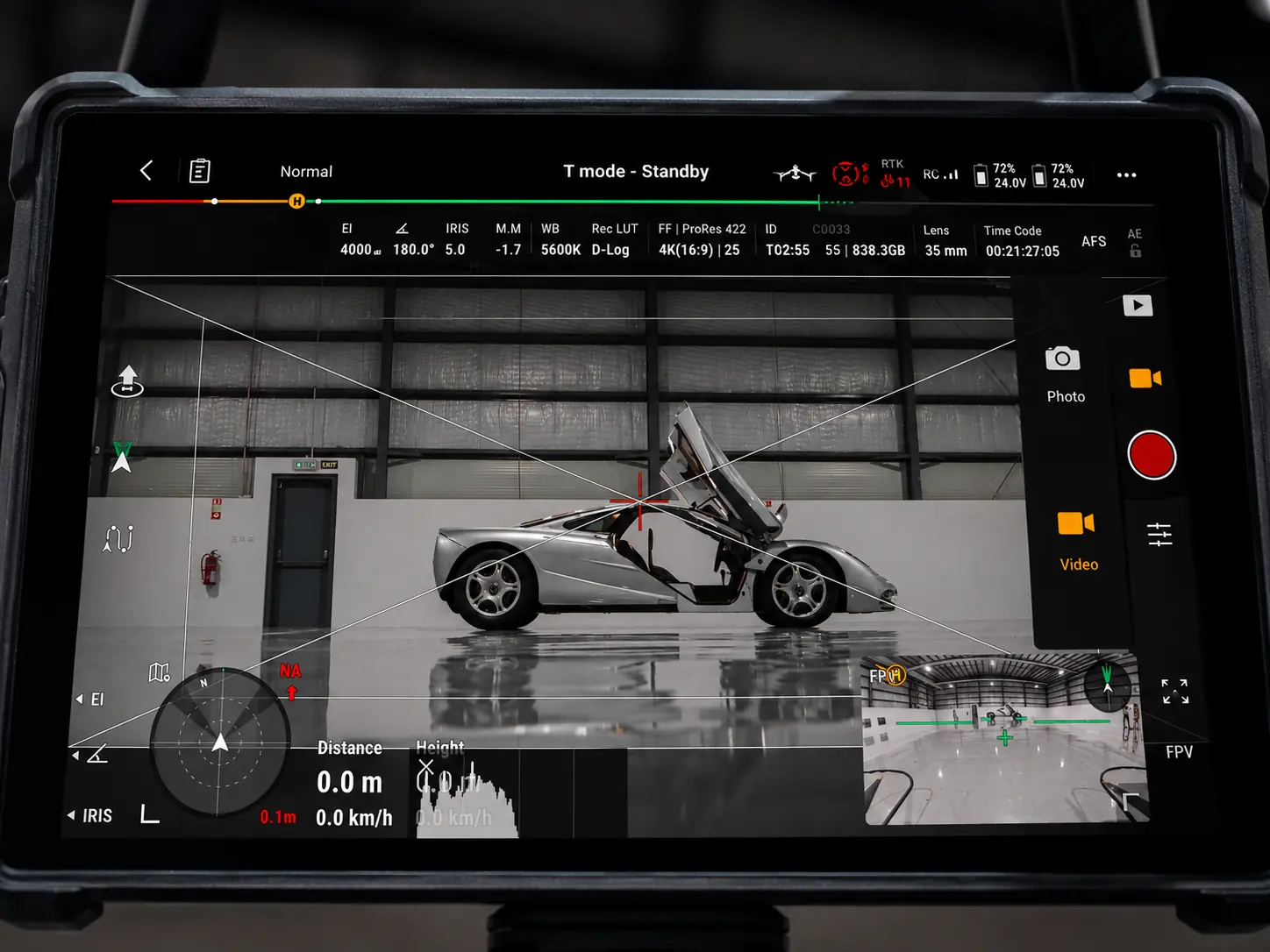 DJI Inspire 3 controller and production workflow